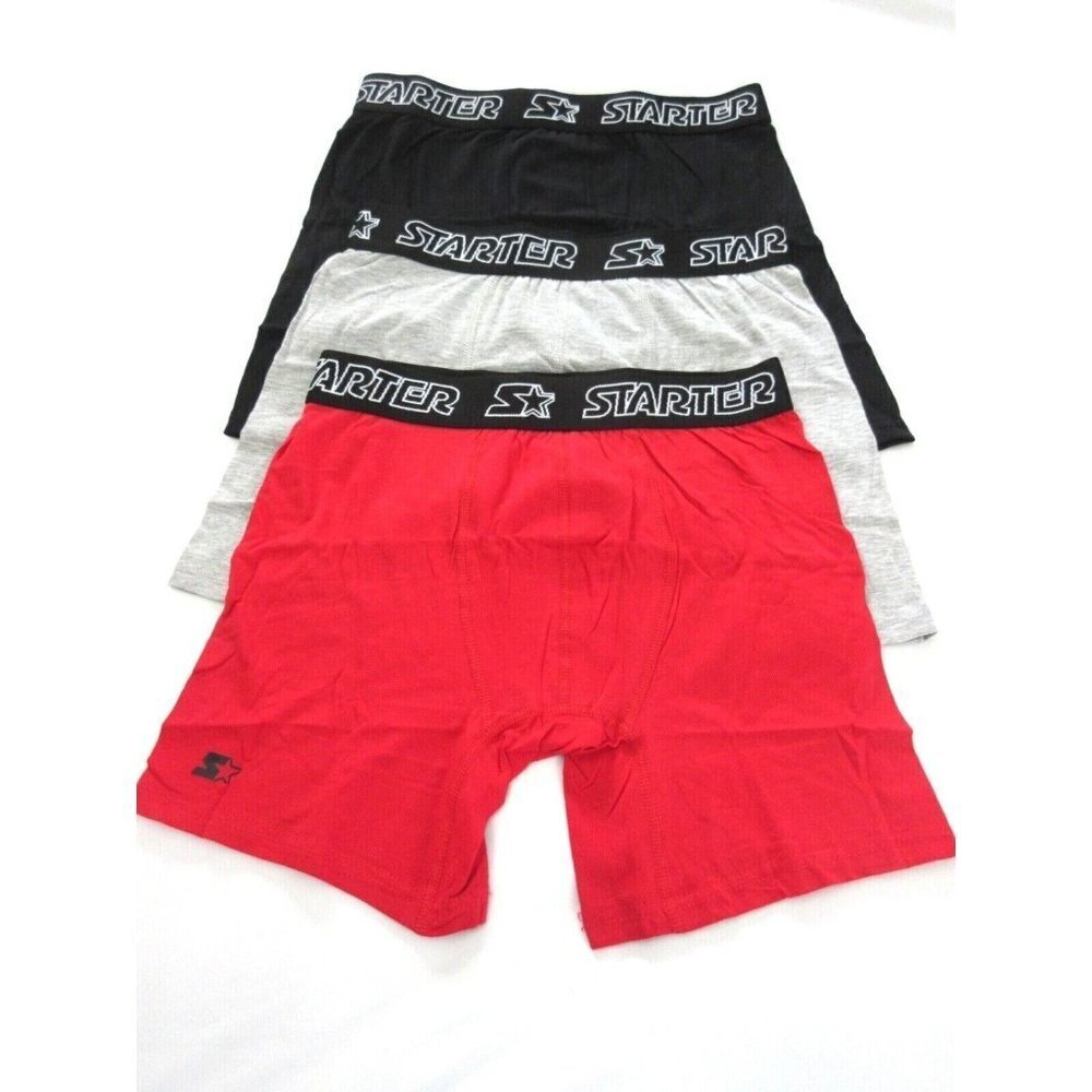 Starter Men's Black Label Essential Cotton Stretch 3 Pack Boxer Briefs All Sizes - Picture 6 of 6